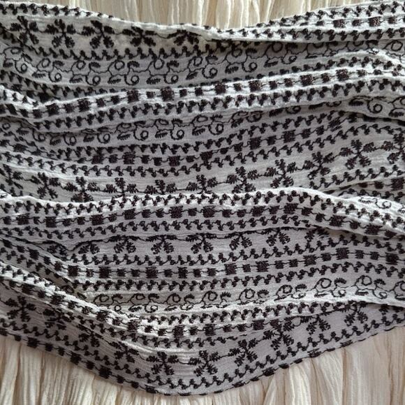 Sigrid Olsen Silk Womens Dress 2 XS 0 Cream Brown Silk Ethereal Midi Gown - Picture 4 of 11